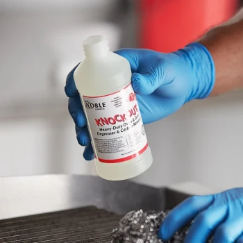 Noble 10 oz. Knockout Concentrated Liquid Heavy-Duty Oven and Grill Degreaser and Carbon Remover - Sample