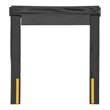 Vestil 8' x 9' Black Nylon-Reinforced Vinyl Dock Seal with 10" Projection D-350-10