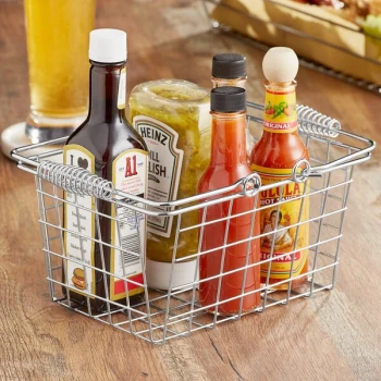 American Metalcraft RBHC759 Chrome Tabletop Market Basket - 9" x 7" x 5"
