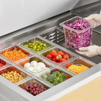 Choice 1/6 Size 6" Deep Clear Polycarbonate Food Pan Set - 12/Set
