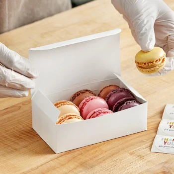 Southern Champion 5" x 2 3/4" x 1 5/8" White Macaron / Bakery Box - 250/Case