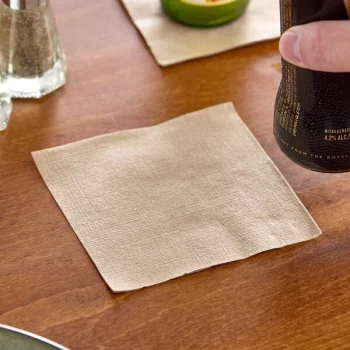EcoChoice 1-Ply Natural Kraft Beverage / Cocktail Napkin - 4,000/Case