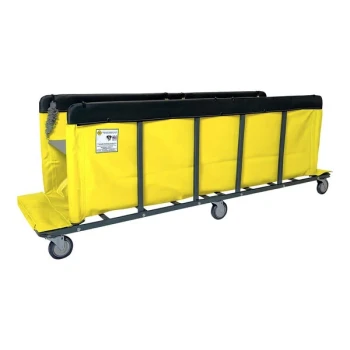 R&B Wire Products, Inc. Yellow Knocked Down Open-End Flatwork Ironer Truck VINYL-SFT-YEL
