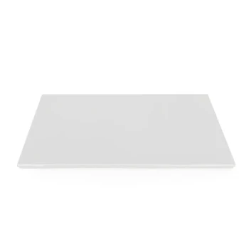 Elite Global Solutions M8155F Display White Melamine Flat Tray with Feet - 15 3/4" x 7 3/4"