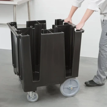 Cambro DCS950110 Versa Black Dish Caddy with Vinyl Cover - 5 Column