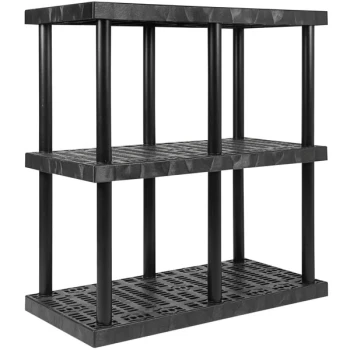 SPC Industrial DuraShelf 48" x 24" x 51" Plastic Grid Top 3-Shelf System S4824x3