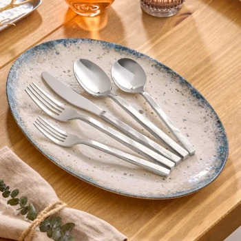 Acopa Architect 18/10 Stainless Steel Forged Extra Heavy Weight Flatware 5-Piece Set - Sample