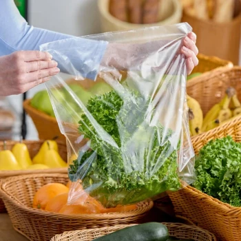 LK Packaging 12" x 4" x 12" Clear Polypropylene Lettuce Bag with Vent Holes - 1,000/Case