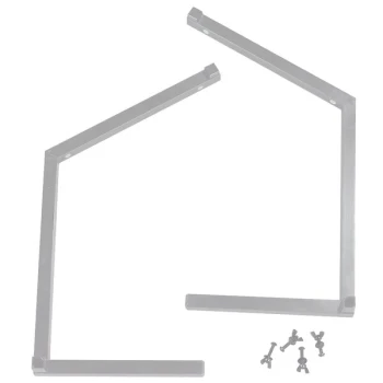 Carlisle 984823 Aluminum Replacement Standard Single-Sided Sneeze Guard Leg - 2/Pack