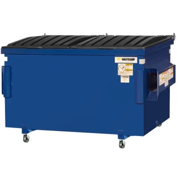 Wastequip 125540C-WEB-BLU 2 Cubic Yard Blue Steel Front End Loading Dumpster with Casters (1,000 lb. Capacity)
