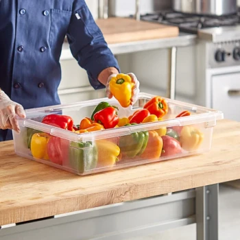 Choice 26" x 18" x 6" Clear Polycarbonate Food Storage Box
