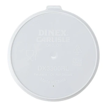 Dinex DX3300RL Turnbury Translucent Reusable Lid for Dinex DX3300 Turnbury 9 oz. Insulated Pedestal Based Bowl - 250/Case