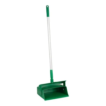 Vikan 56582 11 5/8" Green Upright Compact Lobby Dustpan with Locking Lid