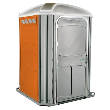 PolyJohn PH03-1011 Comfort XL Orange Wheelchair Accessible Portable Restroom - Assembled