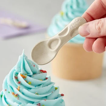 World Centric 3" Compostable Fiber Tasting Spoon - 200/Pack