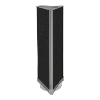 Azar Displays 17" x 17" x 61 13/16" Black High-Impact Styrene 3-Sided Pegboard Spinner Floor Display 700450-BLK