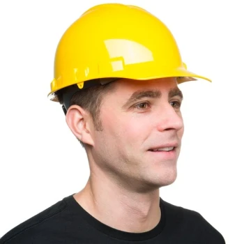 Cordova Duo Safety Yellow Cap Style Hard Hat with 6-Point Ratchet Suspension