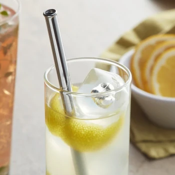 Barfly® M37112 8 1/2" Stainless Steel Reusable Straight Straw with 5/16" Diameter