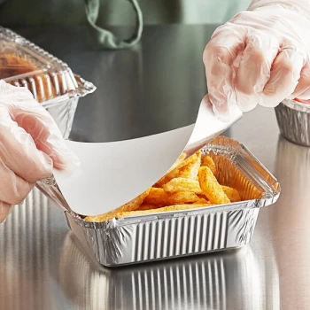 Choice 1 lb. Oblong Foil Take-Out Container with Board Lid - 500/Case