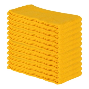 Hospeco 16" x 26" Yellow 100% Cotton Huck Towel - 120/Case