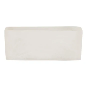 Cal-Mil 80 oz. White Cloud Square Resin Bowl