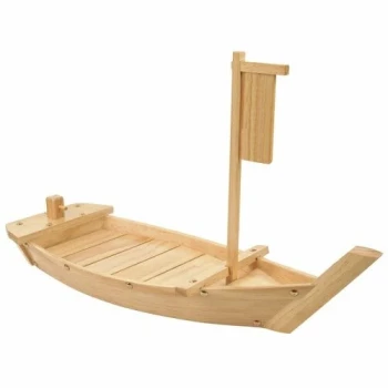 Thunder Group 30" Wood Boat Serving Display