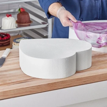 Baker's Lane 16" x 4" Foam Heart Cake Dummy