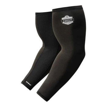 Ergodyne Chill-Its 6690 Black Performance Knit Evaporative Cooling Arm Sleeves 12386 - 2X