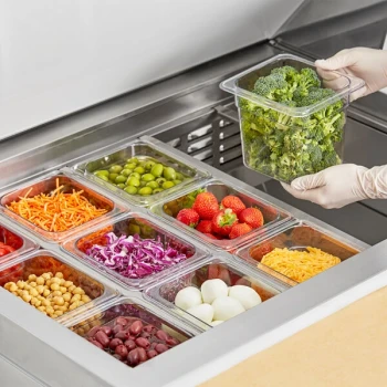 Choice 1/6 Size 6" Deep Clear Polycarbonate Food Pan Set - 16/Set