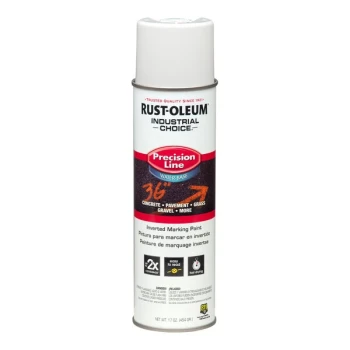 Rust-Oleum Industrial Choice M1800 17 oz. White Water-Based Precision Line Marking Paint 203039 - 12/Case