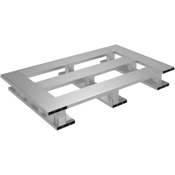 Vestil AP-4024-SB 40" x 24" x 5 1/16" Aluminum Half Pallet with 4,000 lb. Capacity and Skid Bottom