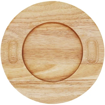 Arcoroc 10" Round Rubberwood Underliner by Arc Cardinal FN976 - 6/Case