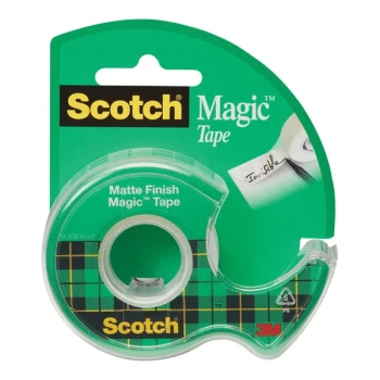 3M Scotch Magic™ 0.75" x 300" Transparent Write-On Invisible Tape with Dispenser 7010370622