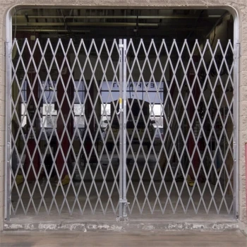 Illinois Engineered Products 8'-10' x 8' Heavy-Duty Galvanized Steel Folding Double Security Gate PFG1085