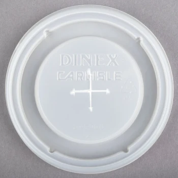 Dinex DX5900ST8714 Translucent Disposable Lid with Straw Slot for Dinex DXFT907 9 oz. Clear Fenwick SAN Tumbler and Dinex DXFT1207 12 oz. Clear Fenwick SAN Tumbler - 1,000/Case