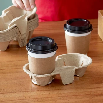 Choice Pulp Fiber 2 Cup Carrier - 75/Pack