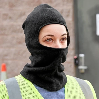 Cordova Black Polar Fleece Balaclava Face Mask / Hard Hat Liner