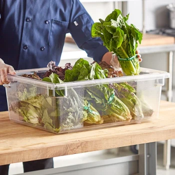 Choice 26" x 18" x 9" Clear Polycarbonate Food Storage Box