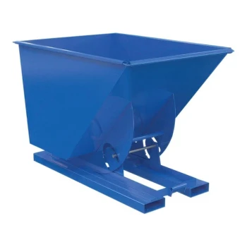 Vestil 1 Cubic Yard Medium-Duty Manual Blue Steel Forklift Hopper D-100-MD-NB - 4,000 lb. Capacity