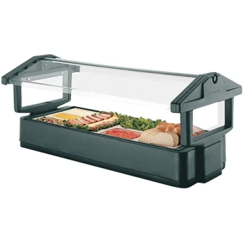 Cambro 4FBRTT519 4' Green Table Top Food / Salad Bar with Sneeze Guard