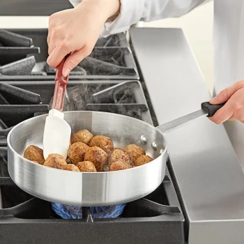 Choice 3 Qt. Aluminum Saute Pan with Black Silicone Handle