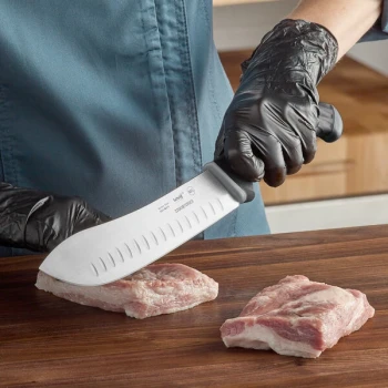 Schraf 8" Granton Edge Butcher Knife with TPRgrip Handle
