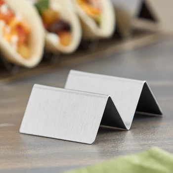 American Metalcraft MTSH1 Mini Taco Holder with One or Two Compartments - 2" x 2" x 1"
