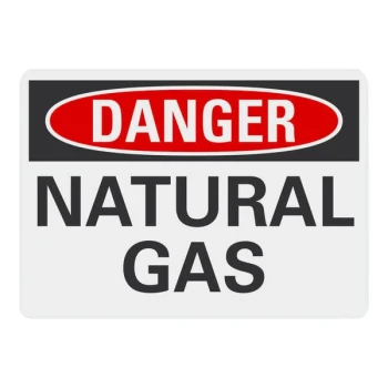 Lavex 10" x 7" Engineer-Grade Reflective Aluminum "Danger / Natural Gas" Safety Sign