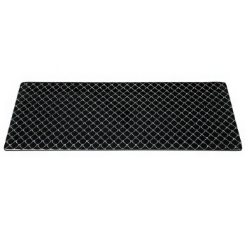 Rosseto Kalderon Zenit 31" x 12" Rectangular Black Glass Wide Riser Shelf