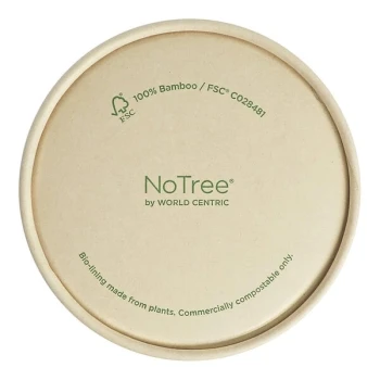 World Centric NoTree 12-32 oz. Compostable Paper Kraft Lid - 500/Case
