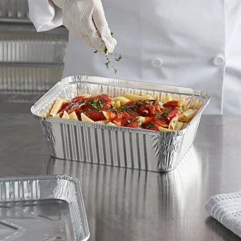 Choice 5 lb. Oblong Foil Take-Out Container - 250/Case