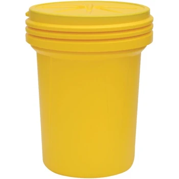 Eagle Manufacturing 1600SL 30 Gallon Yellow Lab Pack Plastic Barrel Drum with Screw-On Lid
