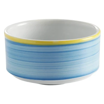 Corona by GET Enterprises PA1601905124 Calypso 11 oz. Blue Porcelain Stackable Soup Cup - 24/Case