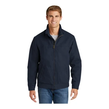 CornerStone CSJ40 Unisex Customizable Navy Washed Duck Cloth Flannel-Lined Work Jacket - Small